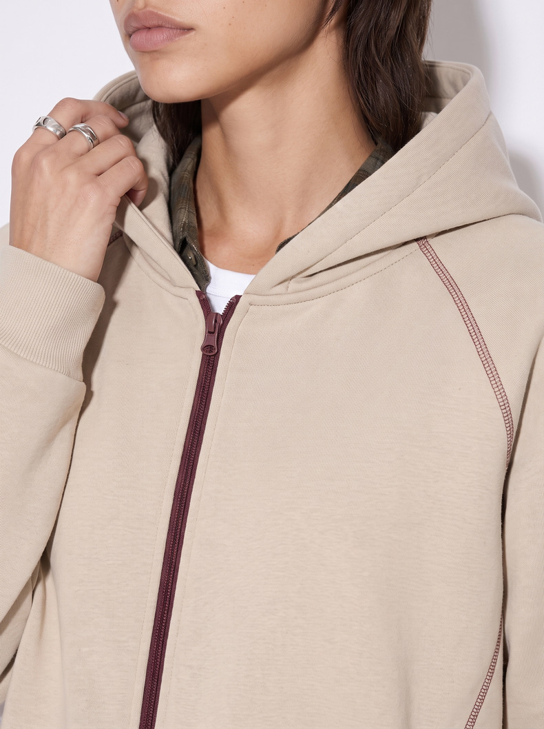 Inflation 325g Fleece Color-Block Zip Hoodie