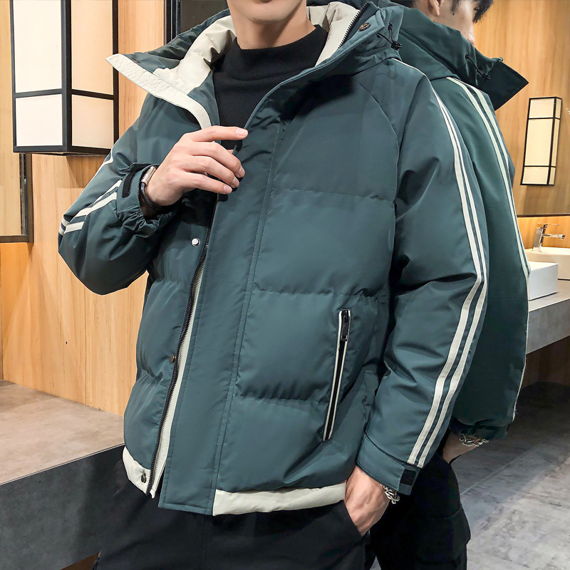 Abrigo de hombre Otoño e Invierno 2024 nuevo Abrigo acolchado de algodón para hombre Chaqueta corta acolchada de algodón de moda coreana engrosada abrigo cálido de algodón acolchado para hombre