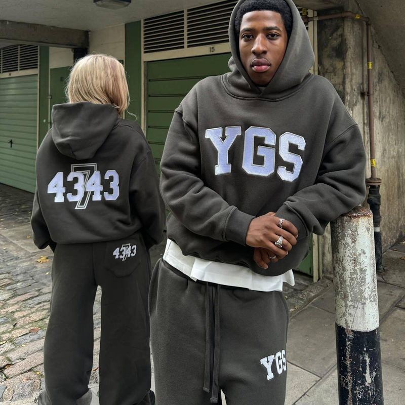 Ins European and American Cross-Border 2025 Fashion Brand Letter Embroidered Sweatshirts for Men and Women, Hooded Sweatshirts and Sweatpants Wholesale Ins European and American Cross-Border 2025 Fashion Brand Letter Embroidered Sweatshirts for Men and Women, Hooded Sweatshirts and Sweatpants Wholesale