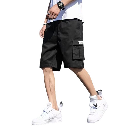 Cargo shorts men's summer new Korean style handsome outdoor mid-pants trendy brand loose casual five-point pants one piece drop shipping