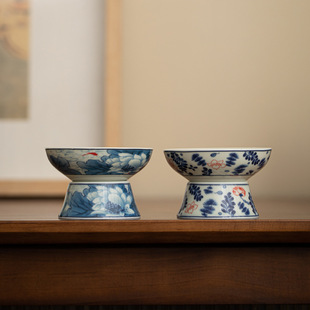 All-Ceramic tea strainer blue and white filter household ceramic kung fu hand tray tea partition simple tea filter Net Wholesale