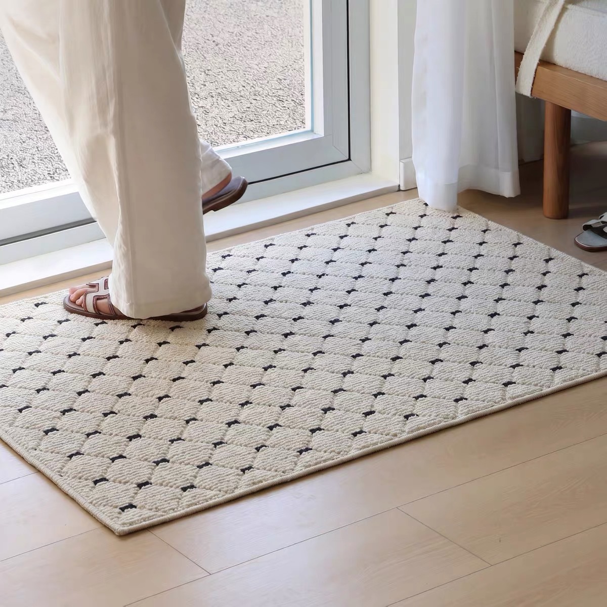 Alfombra de piso de entrada de alta calidad, alfombra de piso de entrada de lujo ligera, alfombra de polipropileno sin lavado, alfombra transfronteriza.