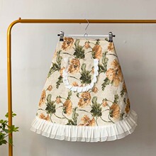 厨房家用围腰围裙高级感法式网红半身围裙女士小清新做饭厨房罩衣