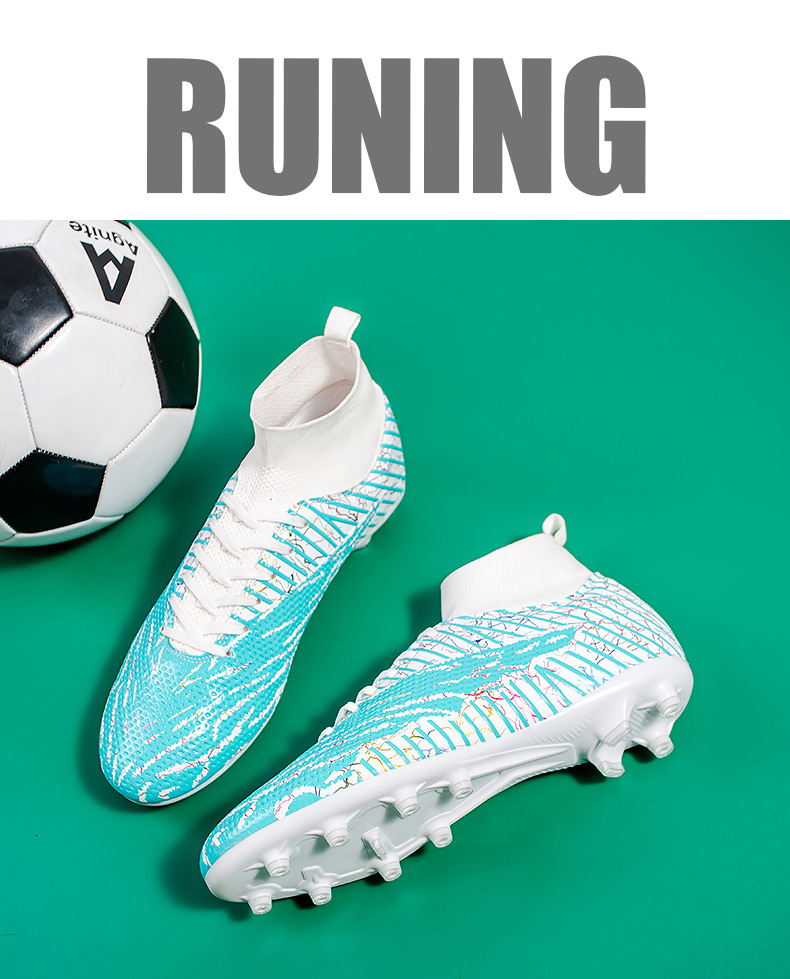 Football High Top 2024 Autumn New Camo Boys' Professional Training Long Broken Nail Large Sports Shoes_voghion.com