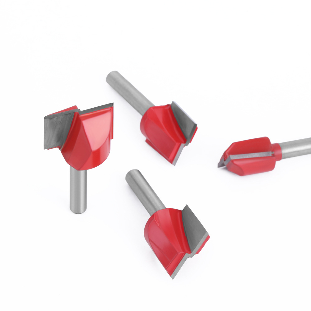 1/4 inch flush trim router bit 3-piece set / 4-piece set bottom cut edge face mill bottom cut router edge machine bit woodworking machine tool
