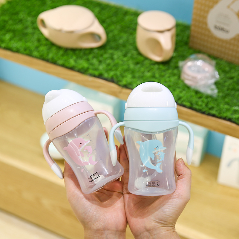 children straw Water cup go out Portable kindergarten Plastic cup summer baby Drink plenty of water Manufactor customized OEM OEM