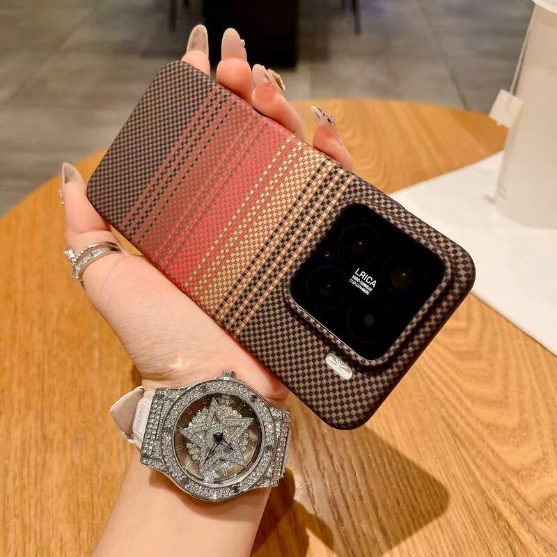 Suitable for Xiaomi 17Promax Built-In Magnetic Carbon Fiber Phone Case Xiaomi 14U Kevlar Pattern 13 Protective Case Suitable for Xiaomi 17Promax Built-In Magnetic Carbon Fiber Phone Case Xiaomi 14U Kevlar Pattern 13 Protective Case