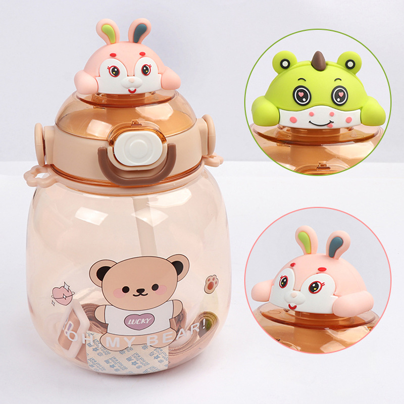 卡通杯盖公仔定制pvc动漫小熊杯子配件网红星巴克杯沿公仔批发ins