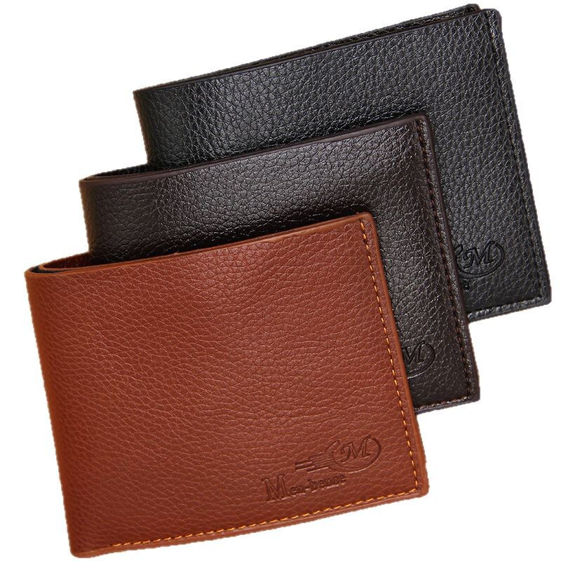 Stylish Men's Short Wallet Men's Wallet Card Holder Cheap Wallet Horizontal Men's Wallet Card Holder