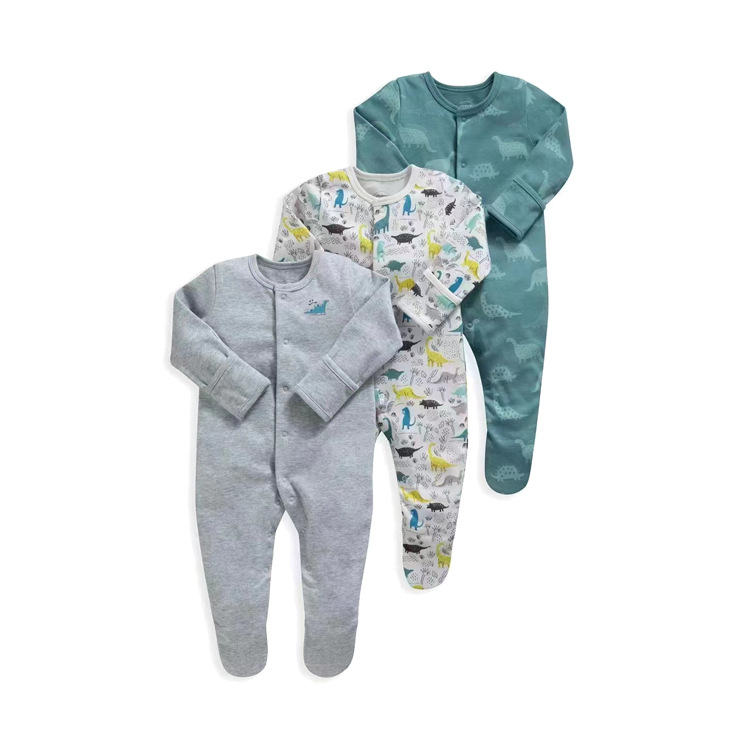 外国貿易の子供服春秋タイプの赤ちゃんのワンピースの長袖は足を包んでパジャマの新入生の赤ちゃんのプレゼントの箱を登ります。