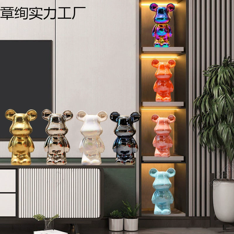 Милый роскошный медведь с ярким орнаментом, интернет-знаменитость, популярная копилка-медведь для украшения гостиной, прихожей, ТВ-тумбы или винного шкафа, высококлассный подарок.