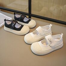 儿童帆布鞋2026新款方口饼干鞋轻便儿童运动鞋防滑女童鞋子公主风