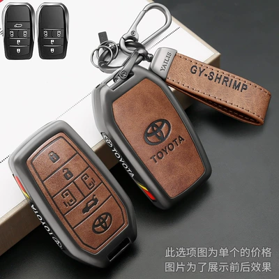 for Camry, Vezel, Fortuner, Land: Car key bag - a2-style-hand-rope-buckle-black-brown