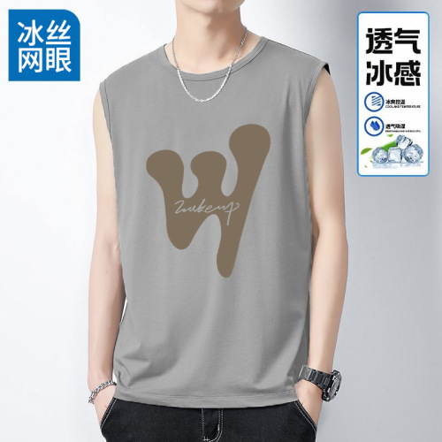 Hong Kong-style Loose-Fit Summer Oversized Shoulder Vest | Men's & Women's Sports-Style Casual Sleeveless Mesh Breathable Quick-Dry Tank Top