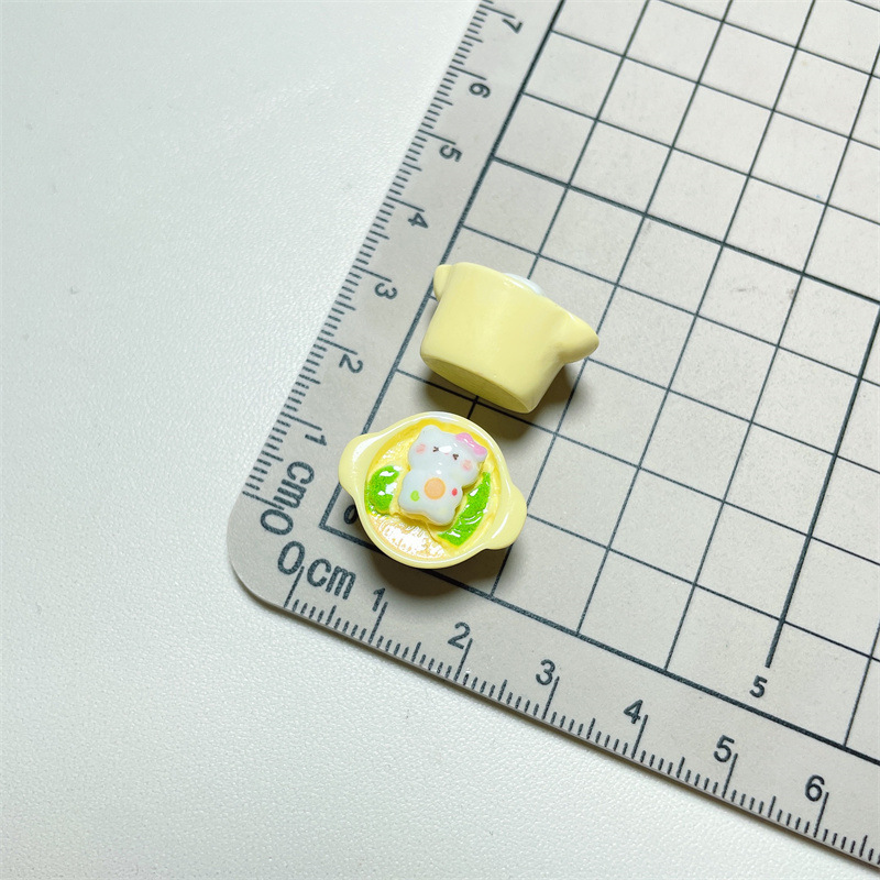diy奶油胶仿真微缩场景小猫泡面碗可爱 贴片手作自制挂件树脂配件详情3
