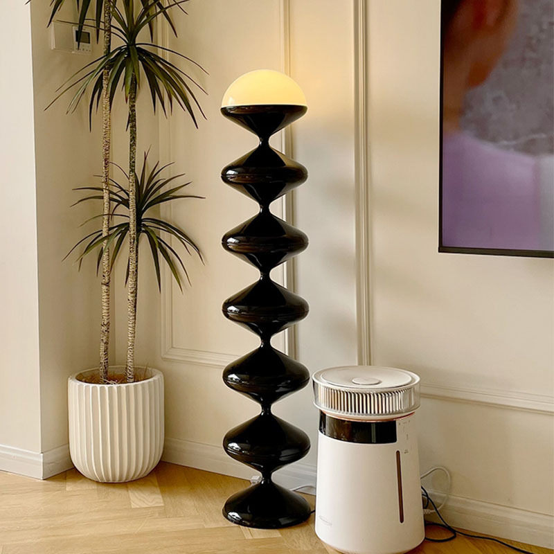 北歐中古奶油風藝術葫蘆落地燈網紅裝飾簡約客廳臥室沙發旁牆角燈