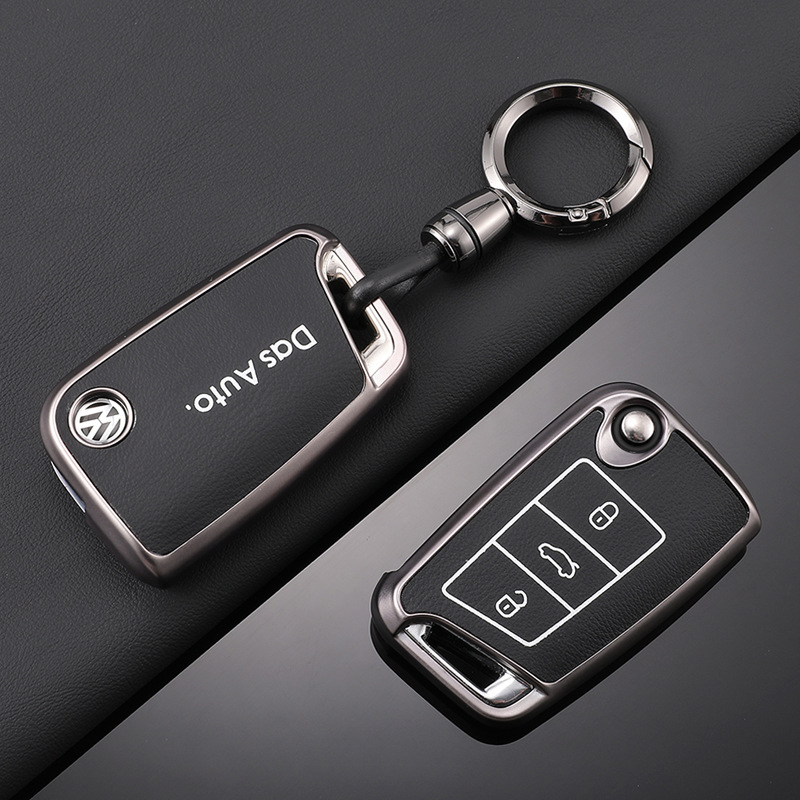 Adecuado para la funda de la llave Volkswagen Sagitar todo incluido TPU patrón de piel exploración Yue Passat Bora LaVida Yue hebilla de la caja protectora