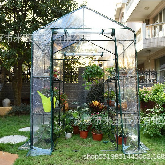 室外园艺温室暖房花架植物多肉花房保温棚冬季花卉防雨保暖房双格