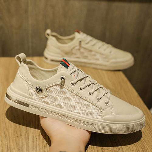 Spring new Korean fashion trend student casual sports shoes  men's low-cut lace-up outer sneakers