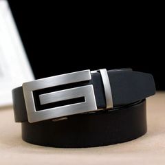 高檔皮帶男真皮純頭層牛皮腰帶自動扣大G款3.5cm百搭耐用男式褲帶