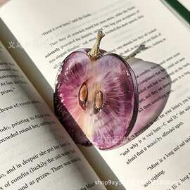 跨境可爱创意学生西瓜苹果橙子草莓ins风固定书本拍照亚克力水果