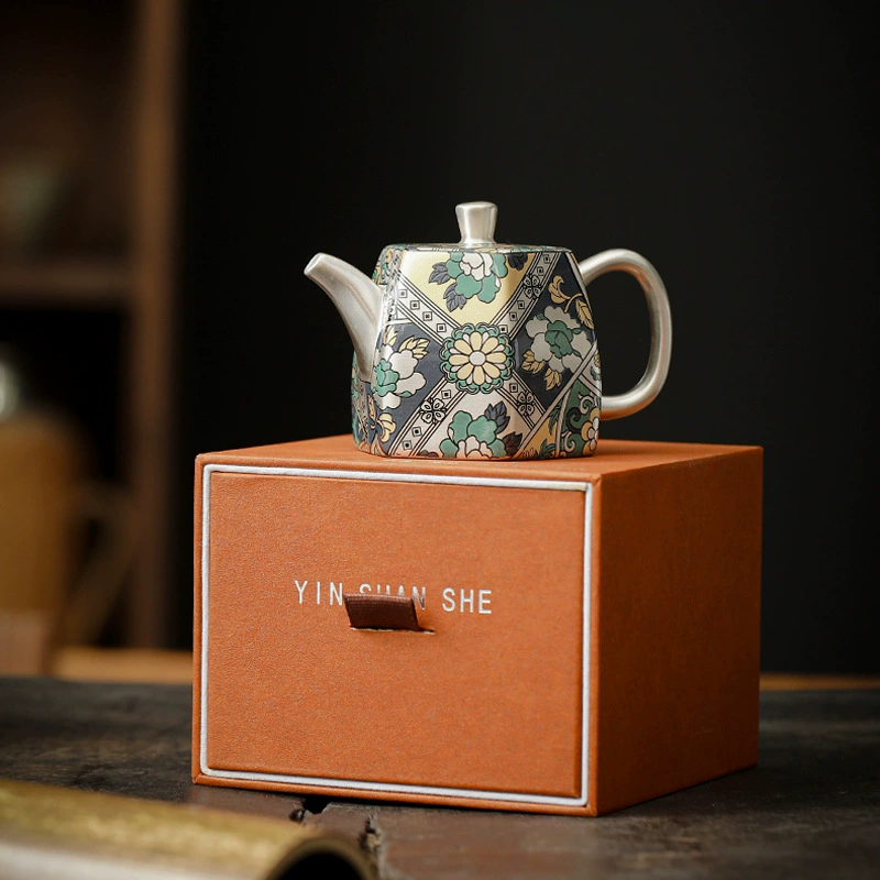 Enamel, retro teapot, ceramic creative tea for home use, handmade
