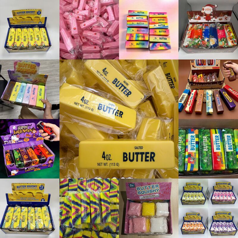 The Waxy Butter Stick series of squishy toys offers slow rebound, realistic food textures, and a soft, mushy feel that absorbs your fingers, providing a stress-relieving experience