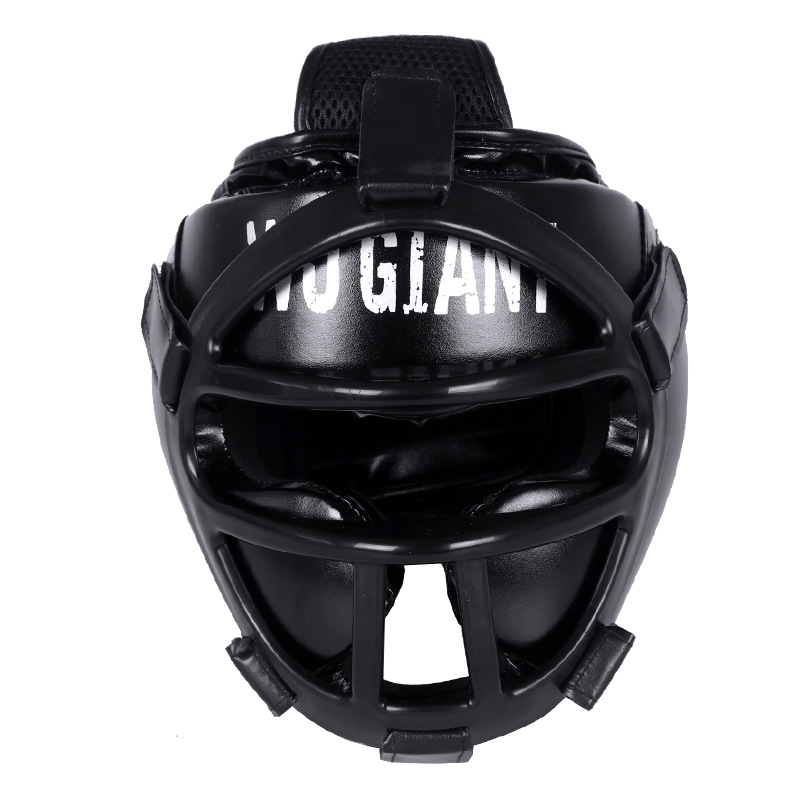 Sanda casco de boxeo de los niños profesional anti-caída de combate LUCHA CONTRA Muay Thai Mono Cara engrosada máscara cabeza protección de la cara