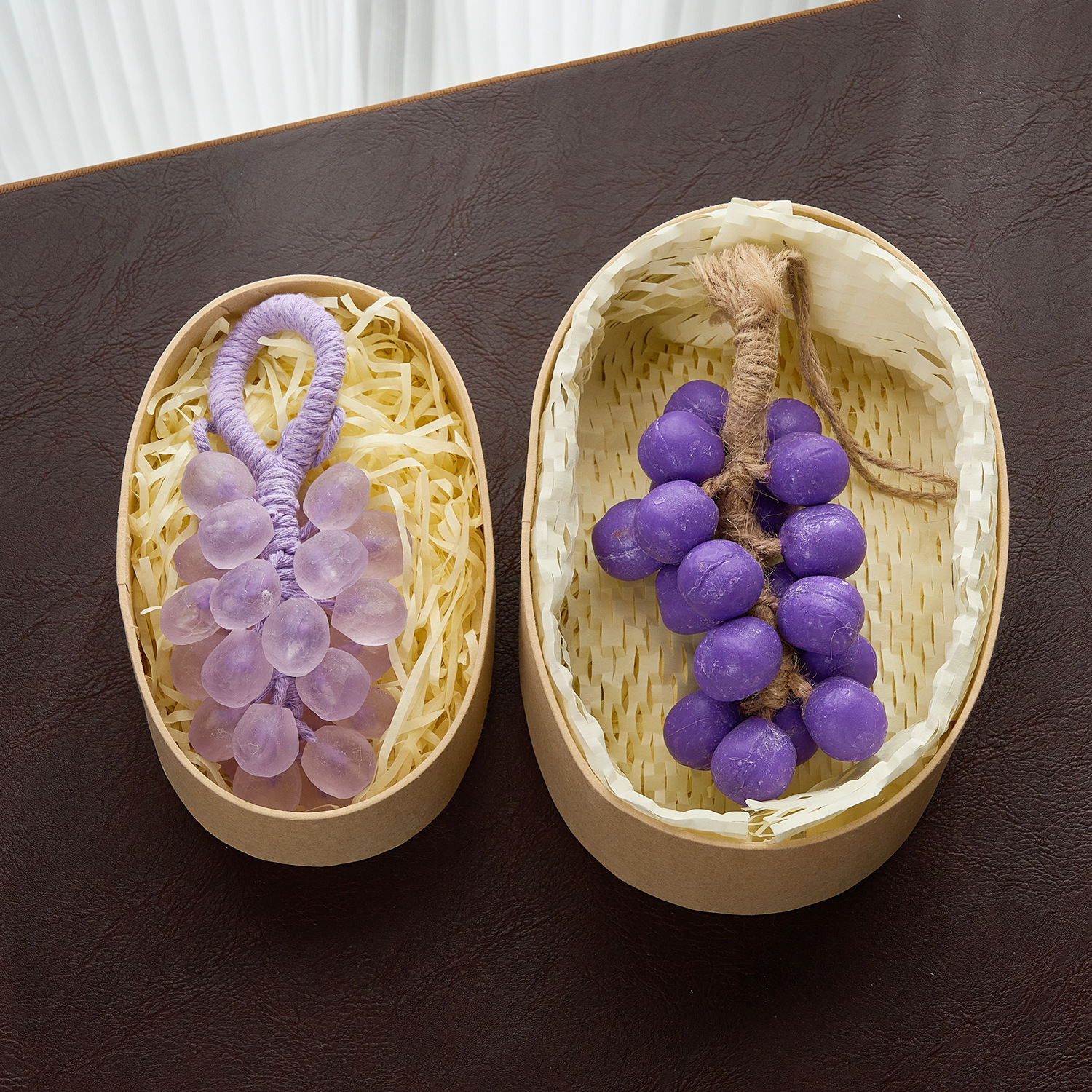 Caja de regalo de jabón de uva Caja de regalo de souvenirs de jabón hecho a mano Caja de regalo de jabón hecho a mano de uva Caja de papel kraft Caja de regalo del día del maestro