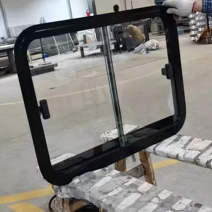 船用游艇窗茶色钢化玻璃等船用铝窗双移窗