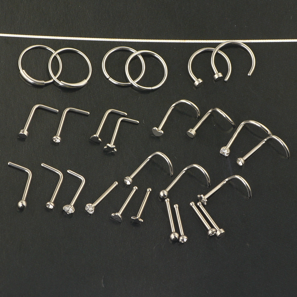 Pointed titanium steel lip stud product view