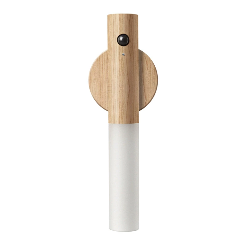 Smart physiological induction LED night light, wooden sconce for wardrobe, human sensor