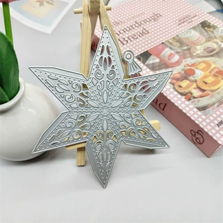 diy  六角星 金属碳钢刀模压花纸蚀刻切割刀模cutting