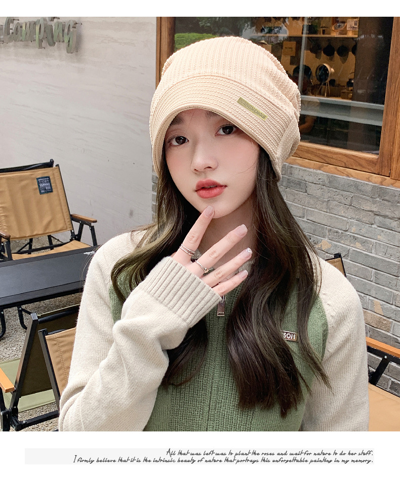 Gebreide beanie muts voor dames warme wintermuts mode accessoire_voghion.com