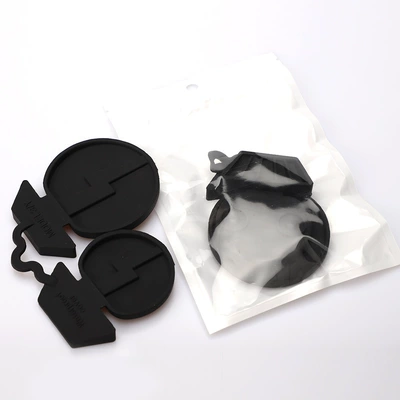 Suitable for Tesla Model 3/Y/Yl Charging Port Cover Silicone Modification Dust Cover Protective Cover Magnetic Protection (Other Car Modifications) - black-one-piece-style
