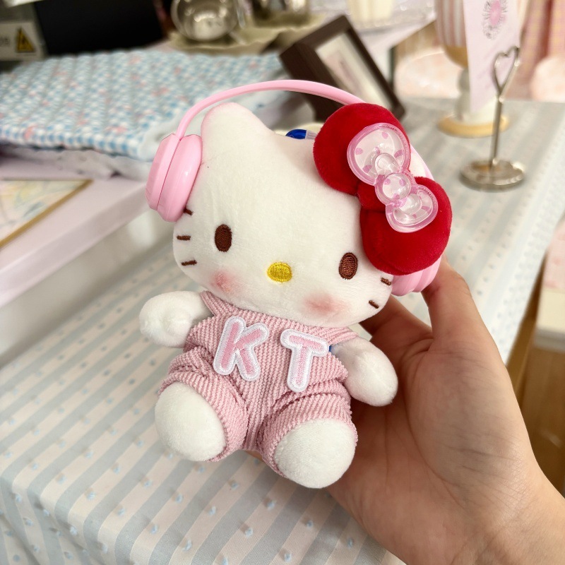HelloKitty可爱粉色装扮钥匙扣粉色耳机包包挂件少女心时尚挂件|undefined