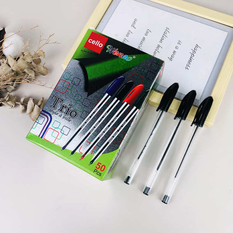 Pluma de plástico simple 1.0MM lápiz de bola varilla transparente intercambiable núcleo de lápiz de bola para niños estudiantes image 7