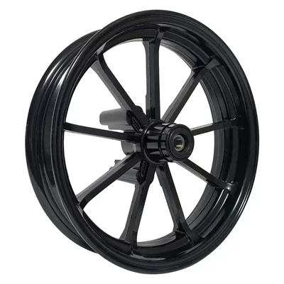 Hub: Rear Wheel Hub Front Wheel Modified - 10-inch-9-claw-57-hole-spacing-6201-bearing-12-hole-little-turtle-king-qiaoge-all-black-light