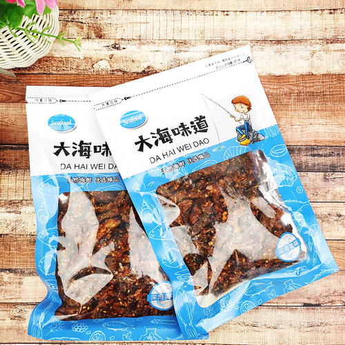 Spicy fish skin 125g honey cod skin snacks specialty snacks seafood spicy gourmet ready-to-eat fish skin sweetness