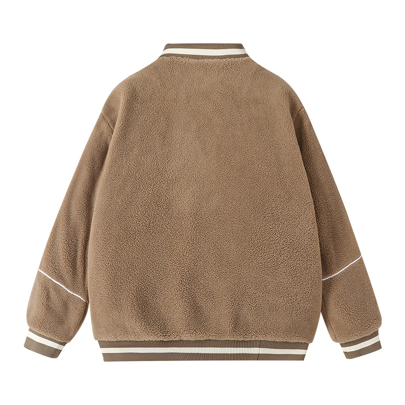 Men's Clothing Polar fleece jacket men's winter lamb wool trendy brand winter clothing lamb wool winter cool cotton coat_voghion.com