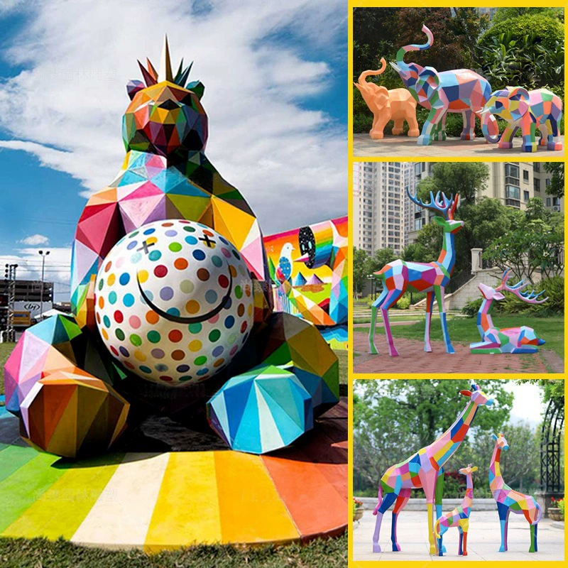 Скульптура из стекловолокна для торгового центра, мягкий декор, реквизит для фотосессий, креативная мультяшная аниме-фигурка, талисман для украшения площади