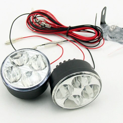 Универсальные светодиодные дневные ходовые огни Honda Volkswagen с высокой яркостью, круглые, 4 светодиода, модифицированные противотуманные фары для использования на улице