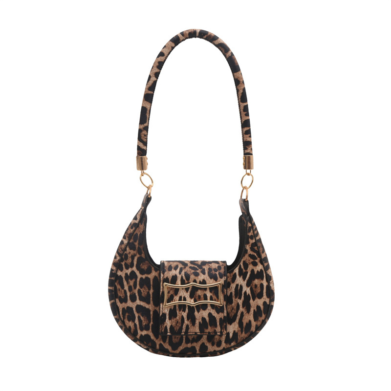 Moda impresión de leopardo bolso de brazo 2024 nuevo nicho de diseño bolso de mano personalidad de moda moda bolso de hombro de mujer