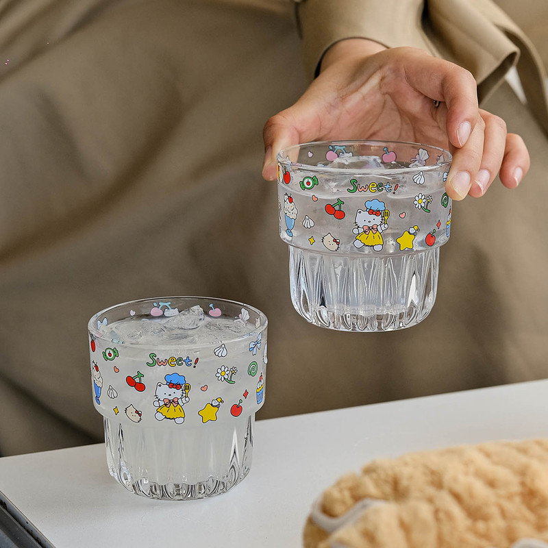 Ins Cola Milk Tea Glass Cup for Home Use Cold Brew Cup Couple Milk Cup Coffee Cartoon High-Value Breakfast Cup Ins Cola Milk Tea Glass Cup for Home Use Cold Brew Cup Couple Milk Cup Coffee Cartoon High-Value Breakfast Cup