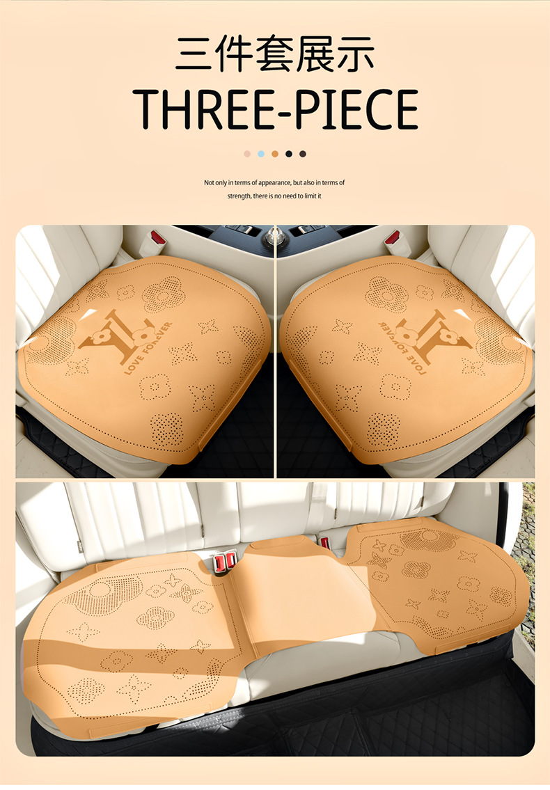 26 Types of Car-Specific Three-Piece Set of All-Season Suede Non-Slip Breathable Seat Covers for Driver, Passenger, and Rear Seats