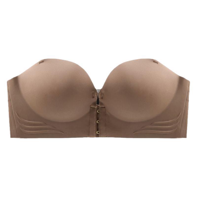 Cross-Border Exclusive Supply of Invisible Front-Clasp Anti-Slip Bandeau Bras for Small Busts That Enhance and Create a Fuller, More Voluptuous Look