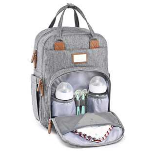 Cross-border hot sale custom mummy bag backpack multi-functional large capacity Oxford bottle insulation bag baby stroller hanging bag
