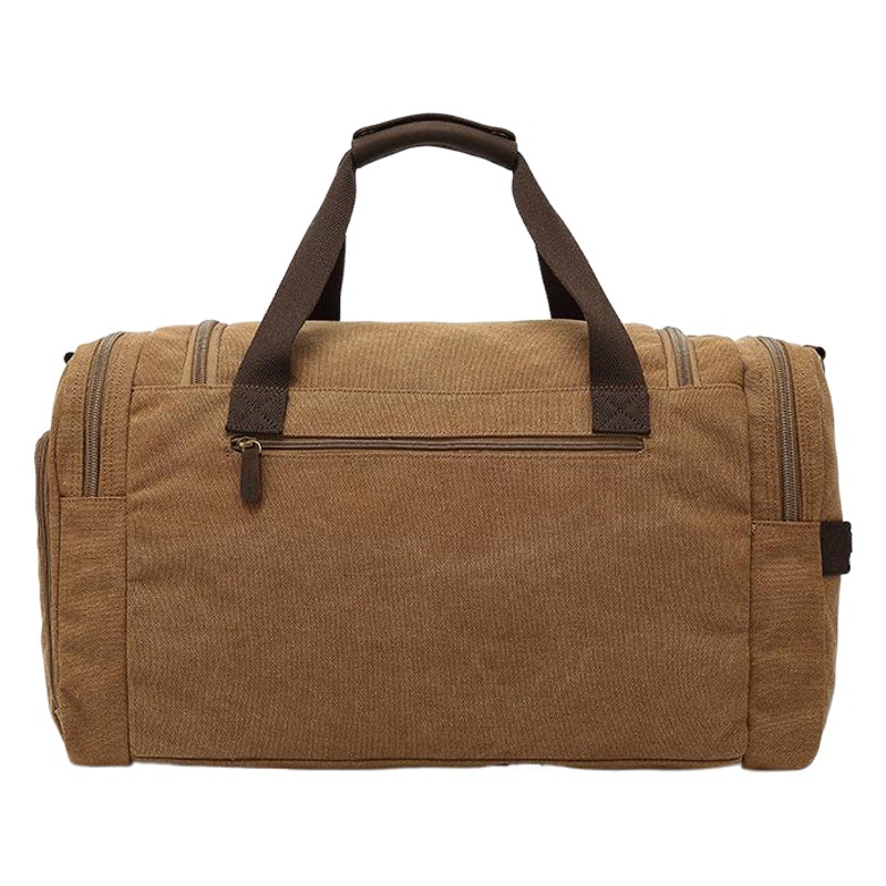 Bolsa de viaje de los hombres bolsa de equipaje de techo de gran capacidad Yoga Fitness Bolsa de viaje de larga y corta distancia en movimiento de lona con cuero de Caballo Loco