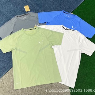 25 Summer New Sports Fitness Running Short Sleeve Quick-Drying Breathable Stretch Daily Casual T-Shirt Outdoor Breathable Men