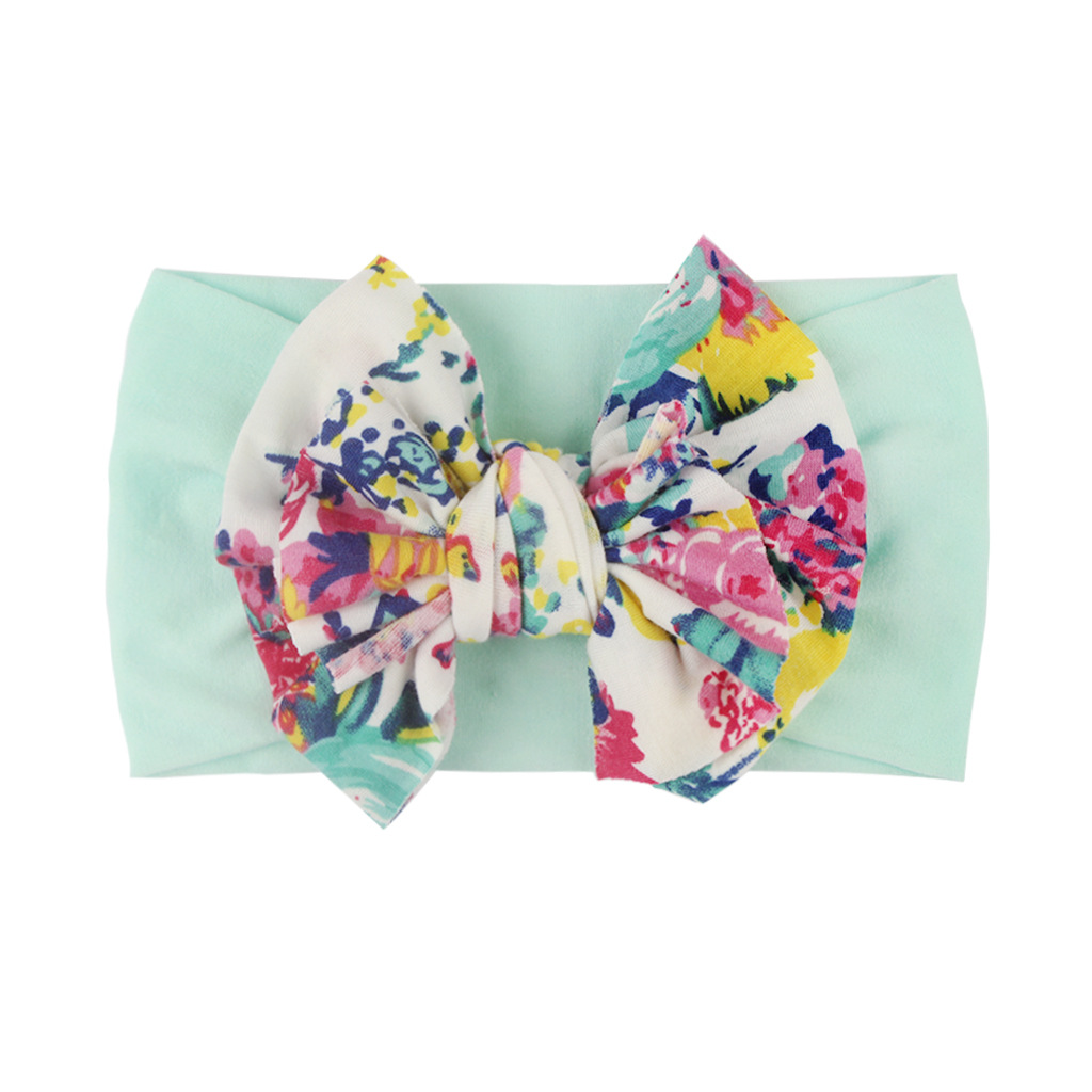 Fashion Bow Knot Nylon Printing Hair Band display picture 10